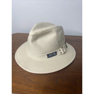 Original Panama Jack Cream Colored Hat Size S Made in USA Canvas